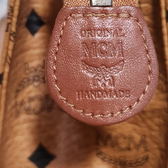 MCM Visetos Leather Vintage Clutch Hand Bag Brown - Picture 4 of 16